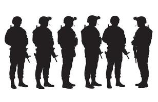 Stealth Military Squad Forces Shadow Team vector