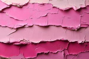 Vibrant Abstract Art with Pink and Magenta Textured Paint Layers for Creative Design photo