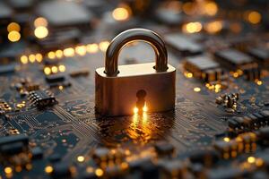 Cybersecurity Concept Secure Data in Digital Networks - Technology Focused Design for Security Systems photo