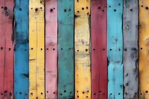 Rustic Multicolored Wood Planks Background for Creative Design Projects photo