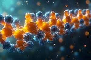 Abstract Molecular Structure in Futuristic Science Background for Research Design photo