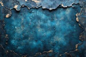 Abstract Blue and Gold Textured Background for Creative Design photo