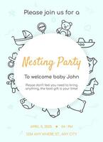 Invitation to a nesting party vector
