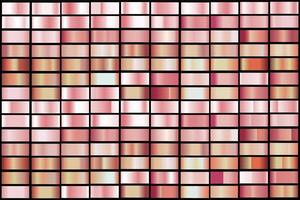 Colorful Rose Gold Gradient Palettes Perfect for Artistic Background Templates and Graphics vector