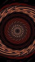 abstrato Castanho caleidoscópico movimento Projeto fundo. espiral forma animação. video