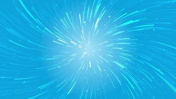 Bright blue lines radiate outward, creating a light speed effect. Ideal for futuristic designs, technology concepts, and science fiction themes. video