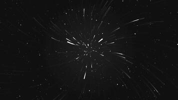 White streaks radiate outward from a dark central point, creating a striking abstract background suitable for graphic design projects. video