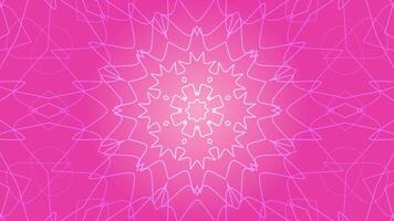 Pink background with white symmetrical patterns suitable for graphic design projects, social media posts, digital art, or feminine branding. video