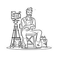 making cameraman entertainment videography frame record vector