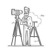 recording camera set technology shoot filmmaking videography vector