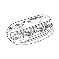 bun dinner pizza junk delicious barbecue vector