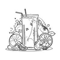 smoothie isolated drop swirl splash vector