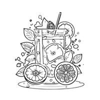 citrus splash juice background refreshment vector