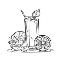 drink transparent citrus beverage object vector