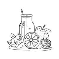 graphic object healthy straw drink vector