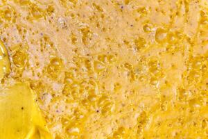 xture of honey with yellow iller. photo