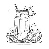 refreshment juice ripe sweet drop vector