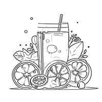 juice beverage object graphic citrus vector