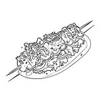 eat kebab traditional hot fast vector