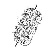cuisine traditional background dinner arabic vector