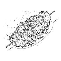 turkey meat isolated background turkish vector