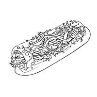 barbecue onion roast cafe kebab vector