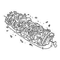 dinner doner kebab vegetable closeup snack vector