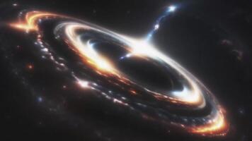 Black hole formation and interaction with surrounding matter in space video