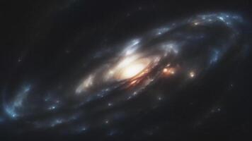 Exploring the wonders of a distant spiral galaxy in the universe video