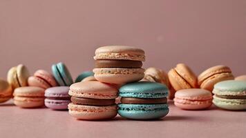 Sweet and Elegant Macarons in a Soft, Dreamy Setting photo
