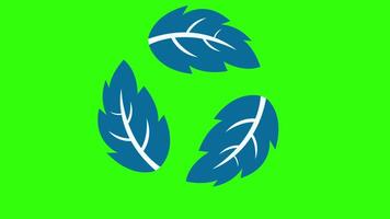Spinning Recycle Sign Symbol. Seamless Loop Animation on Green Screen. video