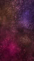 Abstract motion background with glittering shiny color particles and shallow depth of field. This luxury sparkling multicolored vertical background animation is full HD and a seamless loop. video