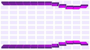 Animated purple 3D blocks form a dynamic frame on a grid background. video