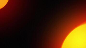 4K seamless loop of Two glowing orange orbs flying to the center on a dark background with noise grain effect video
