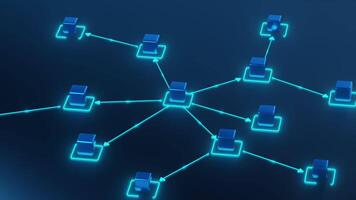 Futuristic Network Workflow and Data Connection video