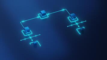 Futuristic Business Workflow and Hierarchy Diagram video