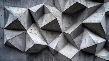 This high definition abstract background showcases a unique textured concrete surface with three-dimensional geometric shapes, emphasizing depth and design photo