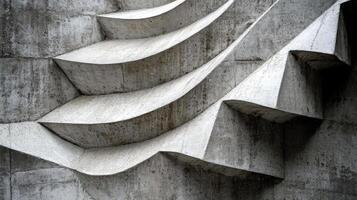 Intricate patterns emerge from the textured concrete surface, creating a visually engaging composition of curves and lines. The abstract design invites closer examination of its details and depth photo
