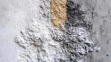 Concrete surface showcases a unique abstract design with textured elements and varying colors, creating an artistic backdrop suitable for various creative applications photo