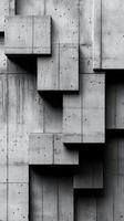 The composition showcases a textured concrete surface featuring layered and angular forms that create a striking abstract pattern. This design emphasizes simplicity and modernity photo