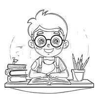 kid student table test kids vector