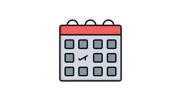 Animated calendar page with a schedule task, ideal for scheduling, management, productivity, todo lists, organization, planning, time management concepts video