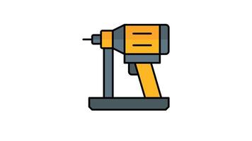 Animated nail gun press for construction and workshop projects. Stand, base, and tool included. Ideal for DIY enthusiasts and professional carpenters video