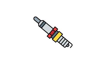 Animated spark plug for ignition systems in engines. Perfect for automotive illustrations, mechanic websites, technical manuals, car repair guides, and educational materials video