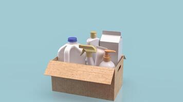 Product in cardboard box for Shopping concept 3d rendering. photo