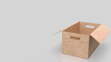 The Cardboard box for Shopping concept 3d rendering. photo