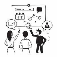 Workflow Digitization Project concept as A business undertakes a workflow digitization project to reduce paperwork and enhance data accessibility in Photo Stock Concept vector