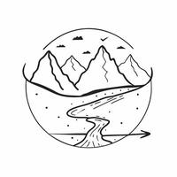 Winter Wonderland on High concept as A panoramic view of snow capped mountains stretching into the horizon embodying a winter wonderland in Photo Stock Concept Clear vector