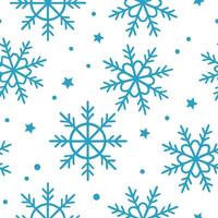Winter whites seamless pattern with snowflakes frosted trees and soft snow for a serene peaceful winter design concept as Serene winter whites pattern with snowflakes frosted trees Clear Set 2 vector