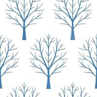 Winter trees seamless pattern with bare branches light frost and delicate snowflakes for a minimal winter design concept as Minimalist winter trees pattern with bare branches light Clear Set 2 vector